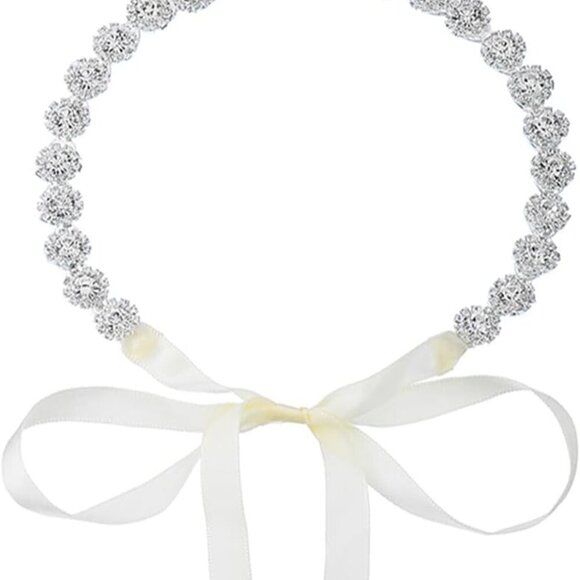 Crystal Bridal Headband Silver Wedding Hair Jewelry for Brides and Bridesmaids main image 8